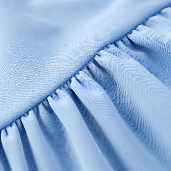 Robe Longue Bleu Ciel Cintrée Élégante Femme