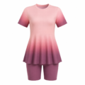 Ensemble de Plage Dégradé Rose Premium Femme