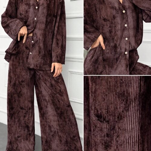 1776305173c810c41def8ae0fd9fba0cda2aed3262-4 Women's Batik Print Drop Shoulder Top and Loose Casual Pants 2-Piece Set