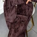 Women's Batik Print Drop Shoulder Top and Loose Casual Pants 2-Piece Set