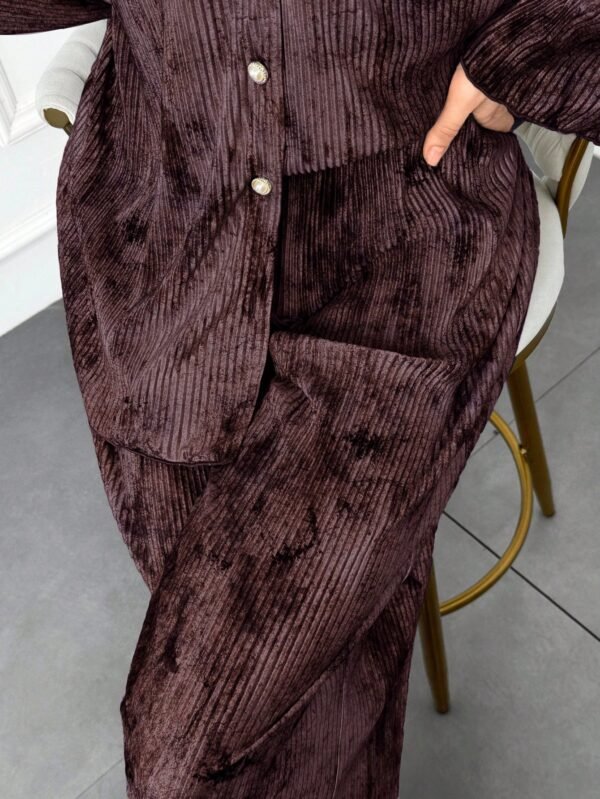 Women's Batik Print Drop Shoulder Top and Loose Casual Pants 2-Piece Set