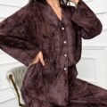 Women's Batik Print Drop Shoulder Top and Loose Casual Pants 2-Piece Set