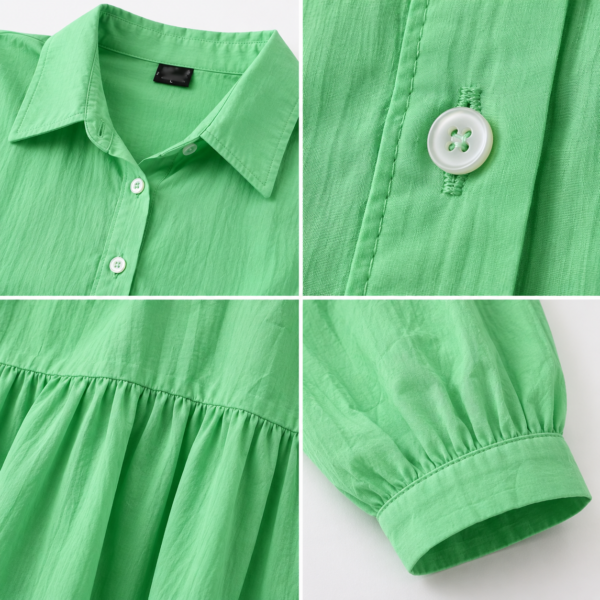 Robe Longue Chemise Fluide à Volants – 3 Couleurs