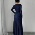 Firerie Robe à manches longues en maille col rond pour femmes, convient à la saison d'automne, tenue de rentrée scolaire, tenue d'enseignante
