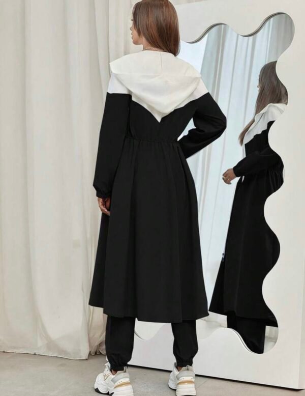 screenshot-88 Mulvari Ensemble de 2 pièces avec veste à capuche et pantalon en couleurs contrastées pour femmes
